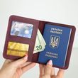 Кожаная обложка для документов Модель №14 Бордо