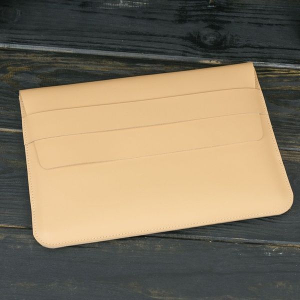 Кожаный чехол для MacBook №24, натуральная кожа Бежевый