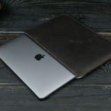 Чохол для MacBook №2 з повстю, натуральна шкіра Шоколад
