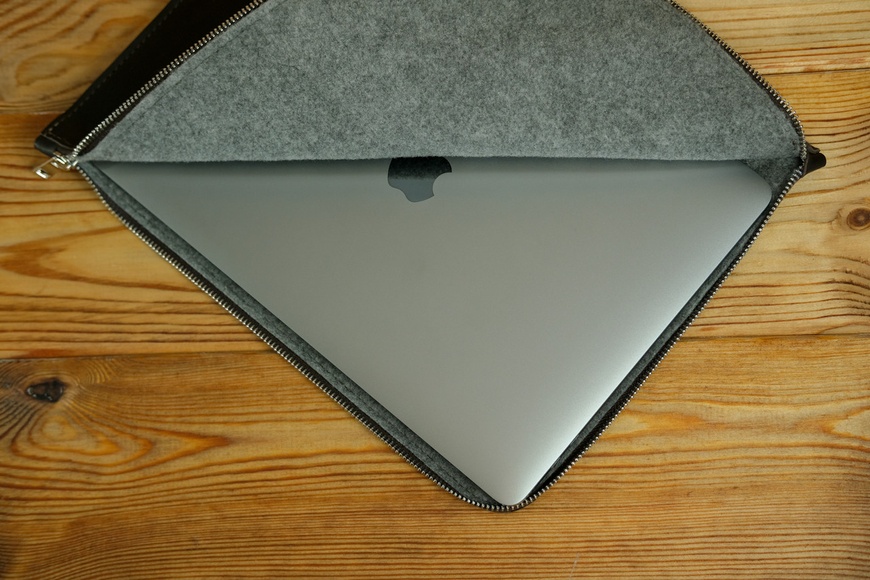 Шкіряний чохол для MacBook Дизайн №41, натуральна шкіра італійський Краст, колір Кава 8995 фото