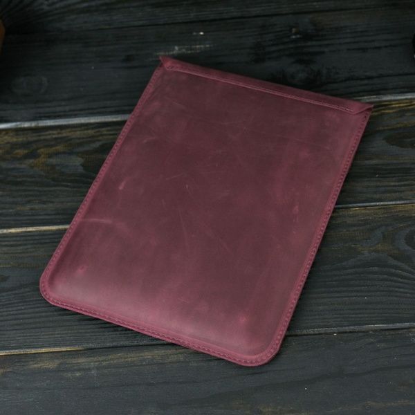Кожаный чехол для MacBook №25, натуральная кожа Бордо