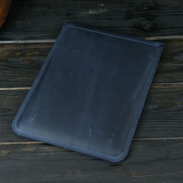Кожаный чехол для MacBook №25, натуральная кожа Синий