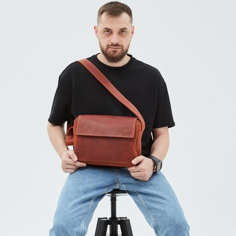 Сумка кросс боді чоловіча шкіряна | BagWow 1000V | BagWow
