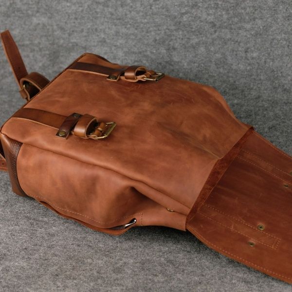 Рюкзак кожаный 40х30х20 для ручной клади мужской "Hankle H1" 1026576145 | BagWow