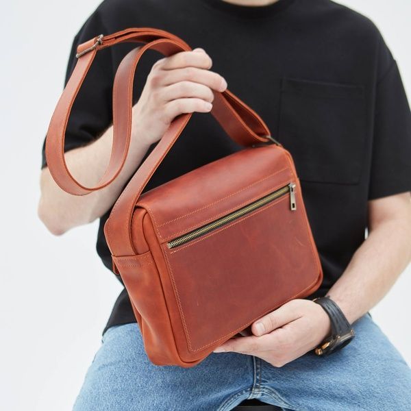 Сумка кросс боді чоловіча шкіряна | BagWow 1000V | BagWow