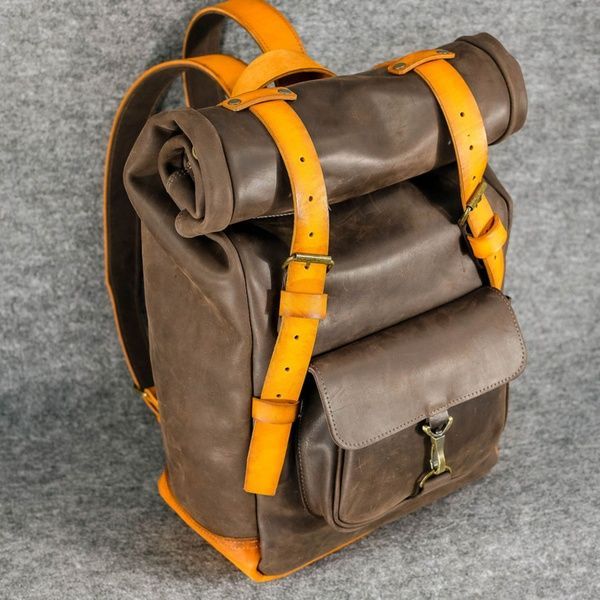 Шкіряний рюкзак 30-35-40 літрів Hankle H42 | BagWow 1026619320