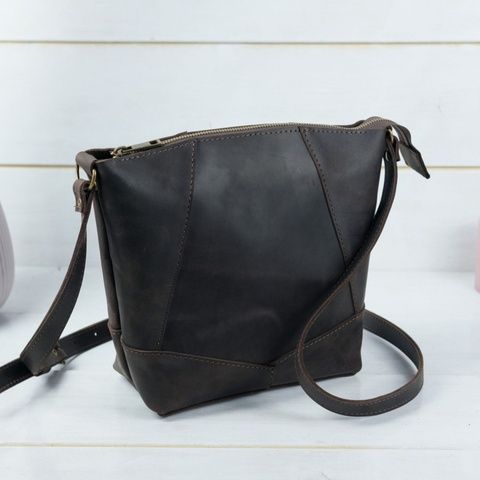 Женский кожаный шоппер Диамант, натуральная кожа Шоколад 1024656676 | BagWow