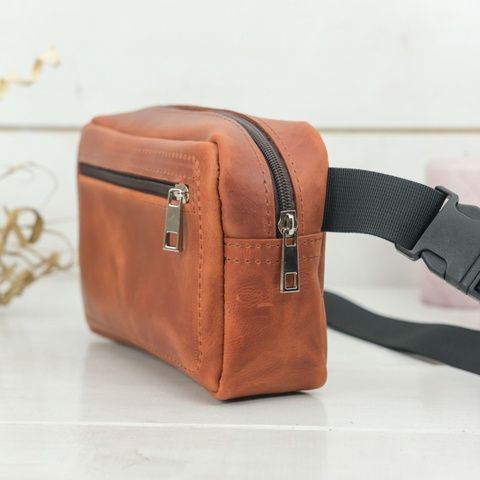 Кожаная сумка Модель №59, натуральная кожа Коньяк 7255 | BagWow