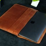 Шкіряний чохол для MacBook №24, натуральна шкіра Коньяк