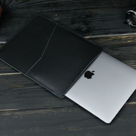 Шкіряний чохол для MacBook №30, натуральна шкіра Чорний