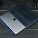 Кожаный чехол для MacBook №24, натуральная кожа Синий