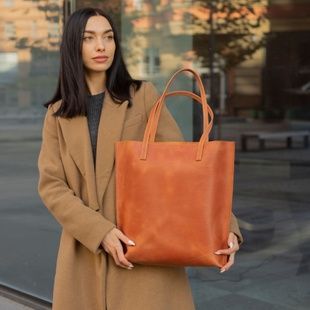 Купить женскую кожаную сумку шоппер | BagWow 100000080 | BagWow