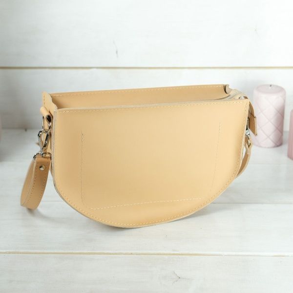 Женская кожаная сумка Фуксия, натуральная кожа Бежевый
